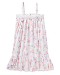 Kids Petite Plume Girl's Twill Lily Nightgown in Seashell Splendor