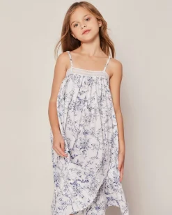Kids Petite Plume Girl's Twill Lily Nightgown in Timeless Toile