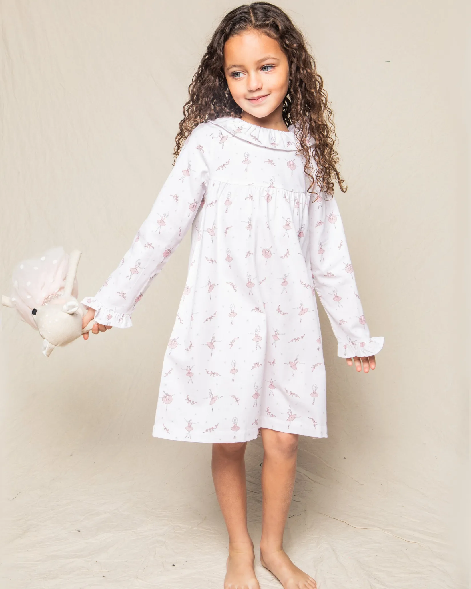 Kids Petite Plume Girl's Twill Scarlett Nightgown in Sugar Plum Fairy