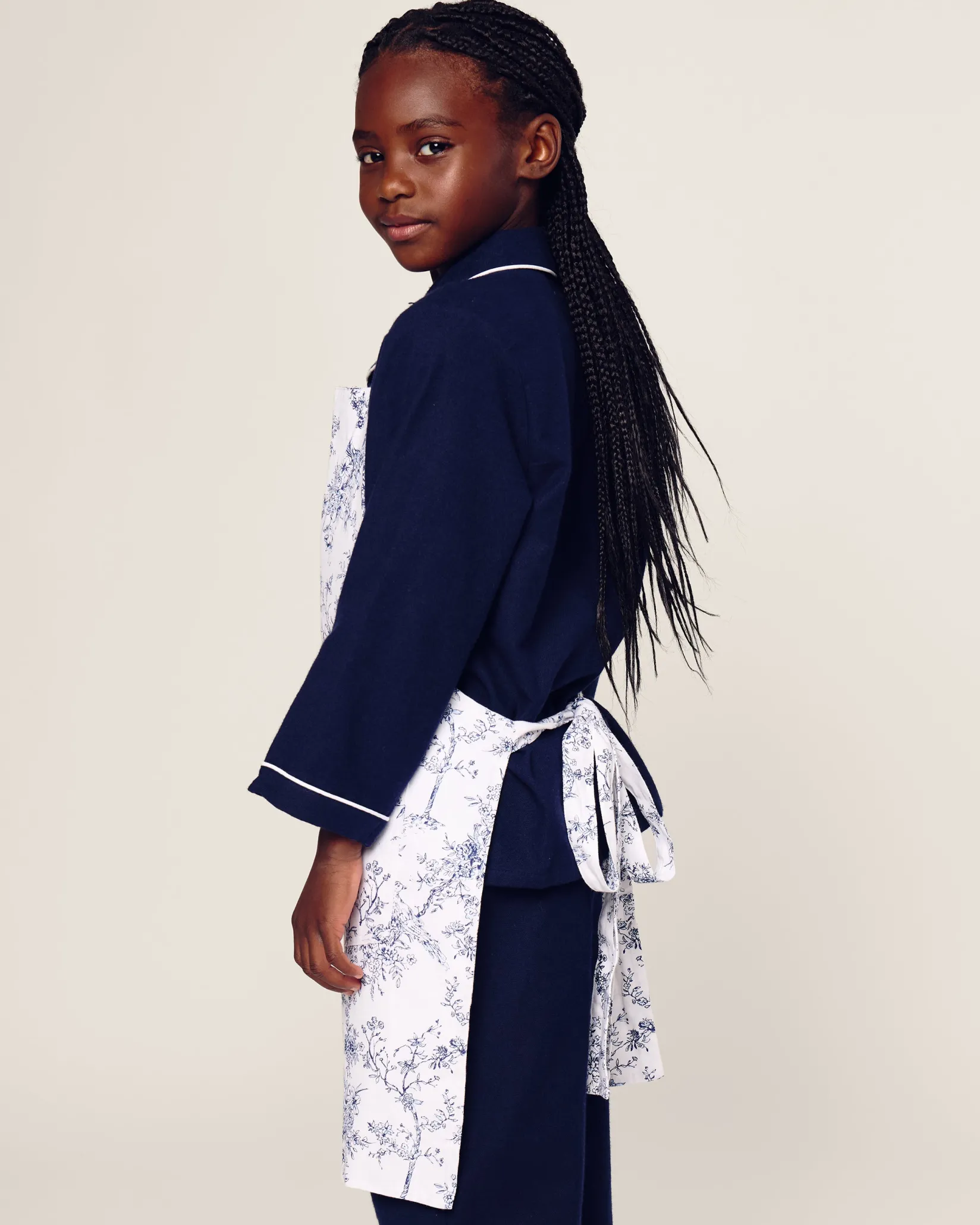 Petite Plume Kid's Apron in Timeless Toile