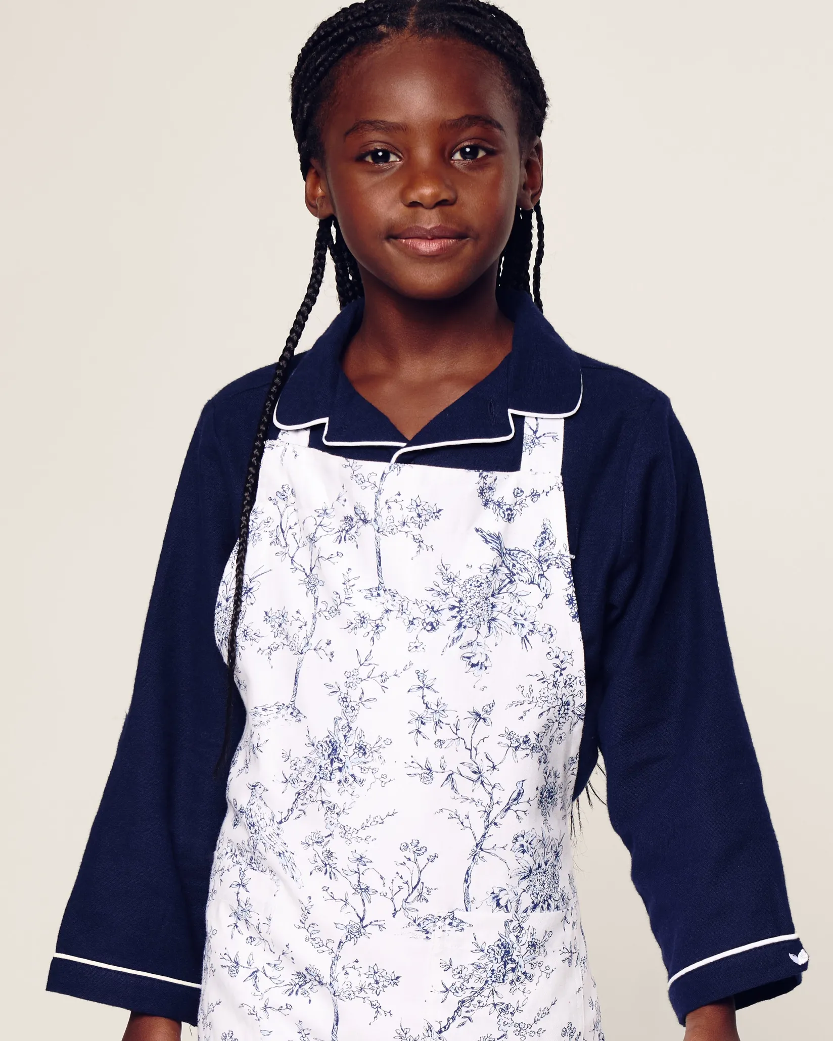Petite Plume Kid's Apron in Timeless Toile