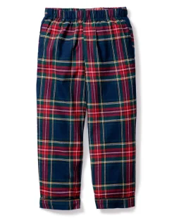 Kids Petite Plume Kid's Brushed Cotton Pajama Pant in Windsor Tartan
