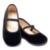 Petite Plume Kid's Delphine Slipper in Black Velvet