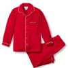 Kids Petite Plume Kid's Flannel Pajama Set in Red