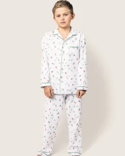 Kids Petite Plume Kid's Flannel Pajama Set in Après Ski
