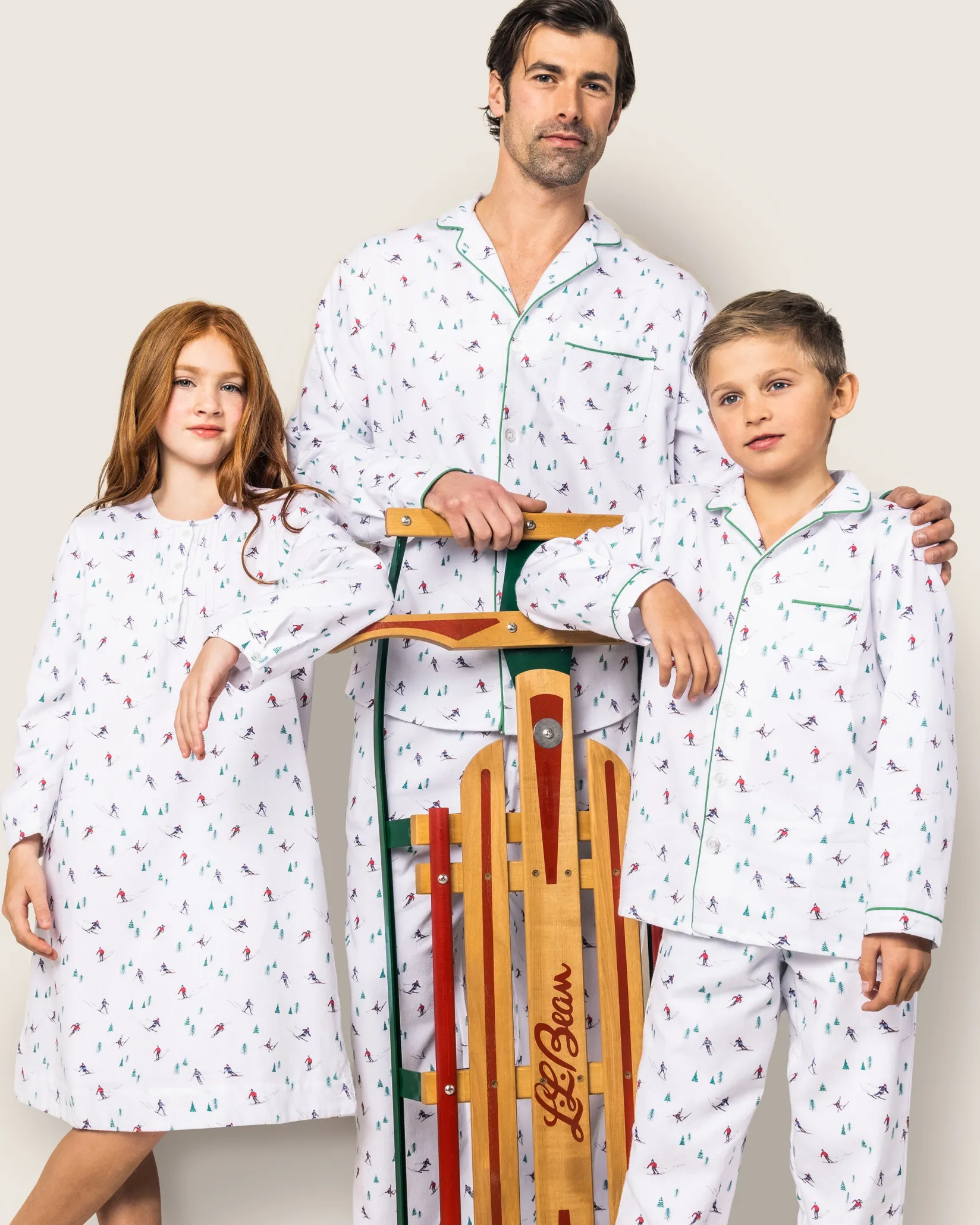 Kids Petite Plume Kid's Flannel Pajama Set in Après Ski