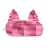 Kids Petite Plume Kid's Flannel Red Mini-Gingham Kitty Sleep Mask