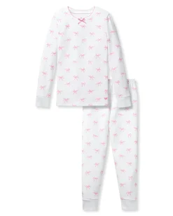 Kids Petite Plume Kid's Pima Snug Fit Pajama Set in Blushing Bows