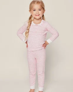 Kids Petite Plume Kid's Pima Snug Fit Pajama Set in Blushing Bows