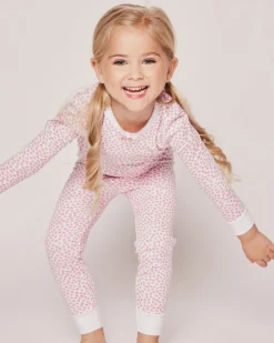 Kids Petite Plume Kid's Pima Snug Fit Pajama Set in Blushing Bows