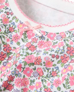 Kids Petite Plume Kid's Pima Snug Fit Pajama Set in Fleurs de Rose