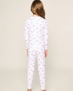 Kids Petite Plume Kids Pima Snug Fit Pajama Set in Cherry Orchard
