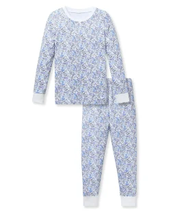 Kids Petite Plume Kid's Pima Snug Fit Pajama Set in Fleurs des Bois