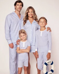 Kids Petite Plume Kid's Pima Snug Fit Pajama Set in La Mer