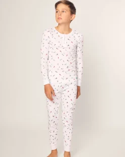 Kids Petite Plume Kid's Pima Snug Fit Pajama Set in Après Ski