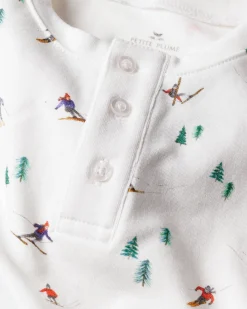 Kids Petite Plume Kid's Pima Snug Fit Pajama Set in Après Ski