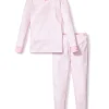 Kids Petite Plume Kid's Pima Snug Fit Pajama Set in Pink Stripes