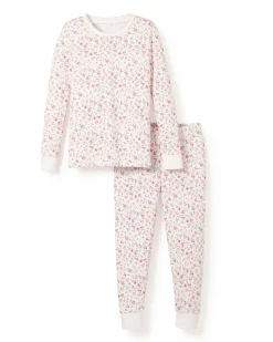 Kids Petite Plume Kid's Pima Snug Fit Pajama Set in Bluehearts