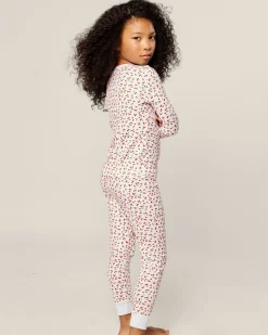 Kids Petite Plume Kids Pima Snug Fit Pajama Set in Palmier