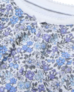 Kids Petite Plume Kid's Pima Snug Fit Short Set in Fleur D'Azur