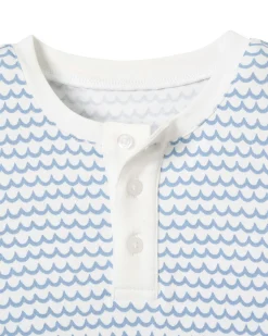 Kids Petite Plume Kid's Pima Snug Fit Short Set in Bateau