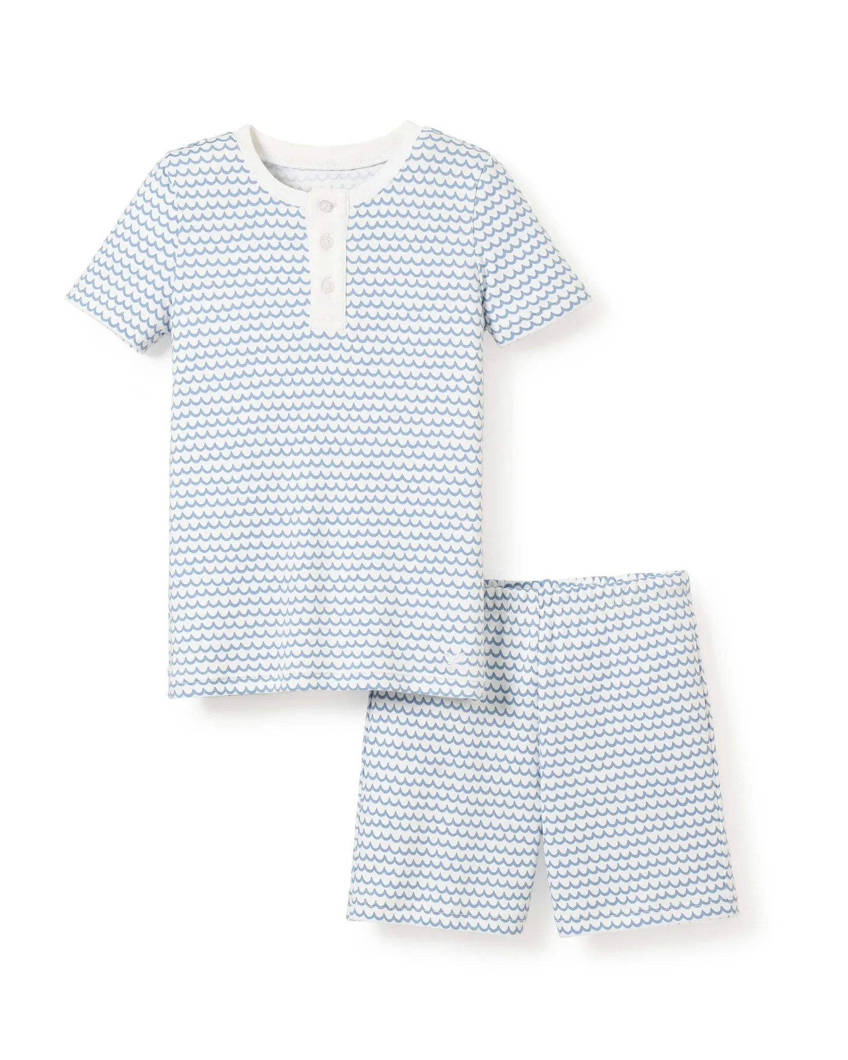 Kids Petite Plume Kid's Pima Snug Fit Short Set in Portsmouth Anchors