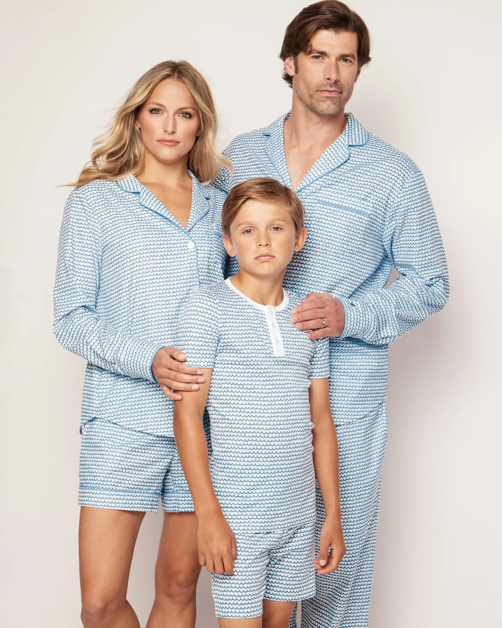 Kids Petite Plume Kid's Pima Snug Fit Short Set in Portsmouth Anchors