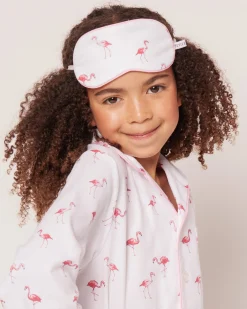 Kids Petite Plume Kid's Sleep Mask in Flamingos
