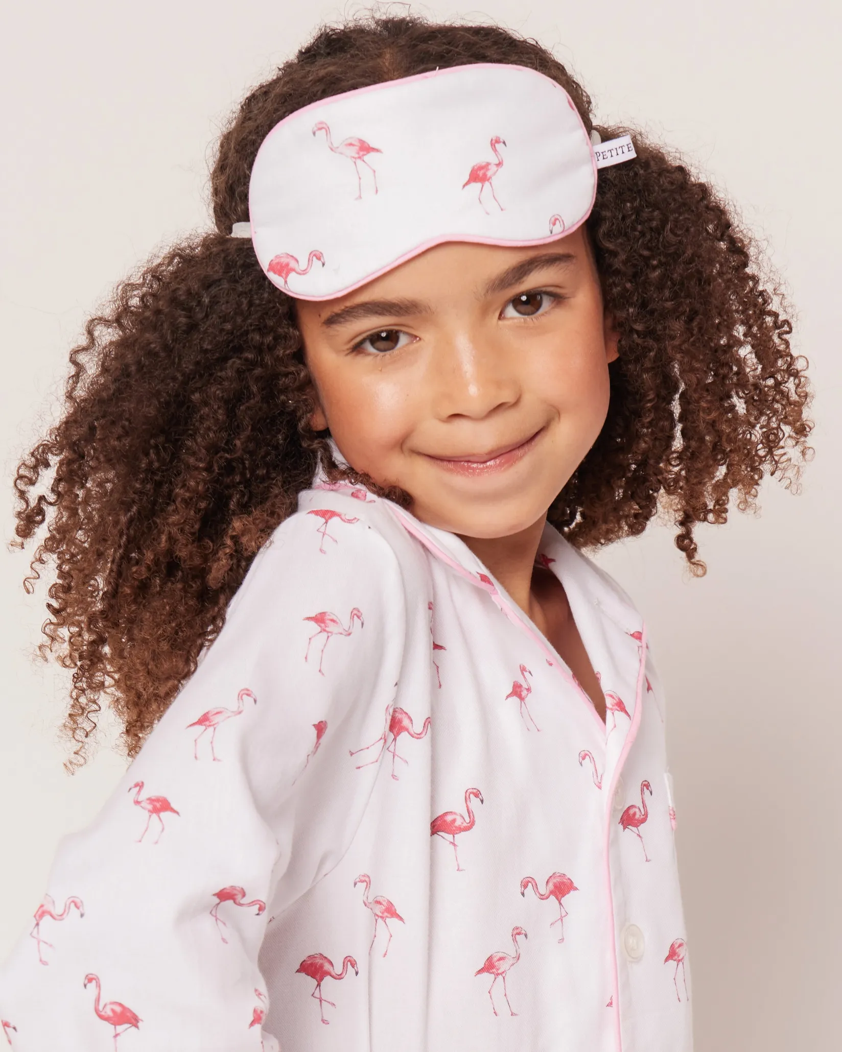Kids Petite Plume Kid's Sleep Mask in Flamingos