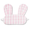 Kids Petite Plume Kid's Twill Bunny Sleep Mask in Pink Gingham