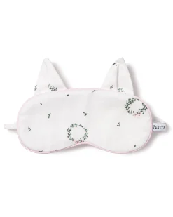 Kids Petite Plume Kid's Twill Kitty Eye Mask in Somerset Wreath