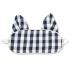 Kids Petite Plume Kid's Twill Kitty Sleep Mask in Navy Gingham