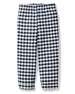 Kids Petite Plume Kid's Twill Pajama Pants in Light Blue Gingham