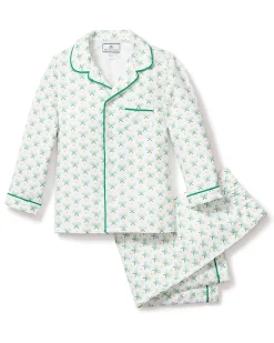 Kids Petite Plume Kid's Twill Pajama Set in Match Point