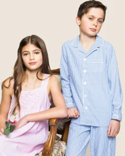 Kids Petite Plume Kid's Twill Pajama Set in
