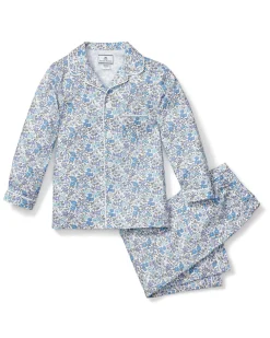 Kids Petite Plume Kid's Twill Pajama Set in Fleurs de Rose