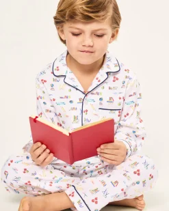 Kids Petite Plume Kid's Twill Pajama Set in Literary Lessons