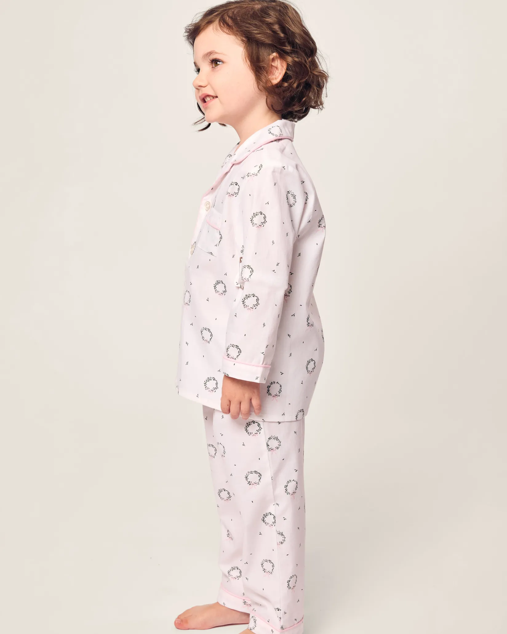 Kids Petite Plume Kid's Twill Pajama Set in Somerset Wreath