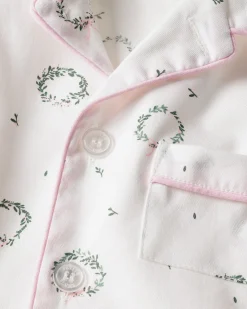Kids Petite Plume Kid's Twill Pajama Set in Somerset Wreath
