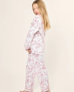 Kids Petite Plume Kid's Twill Pajama Set in Timeless Toile