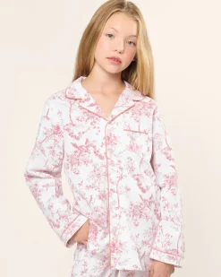 Kids Petite Plume Kid's Twill Pajama Set in Timeless Toile