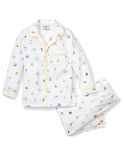Kids Petite Plume Kid's Twill Pajama Set in Birthday Wishes