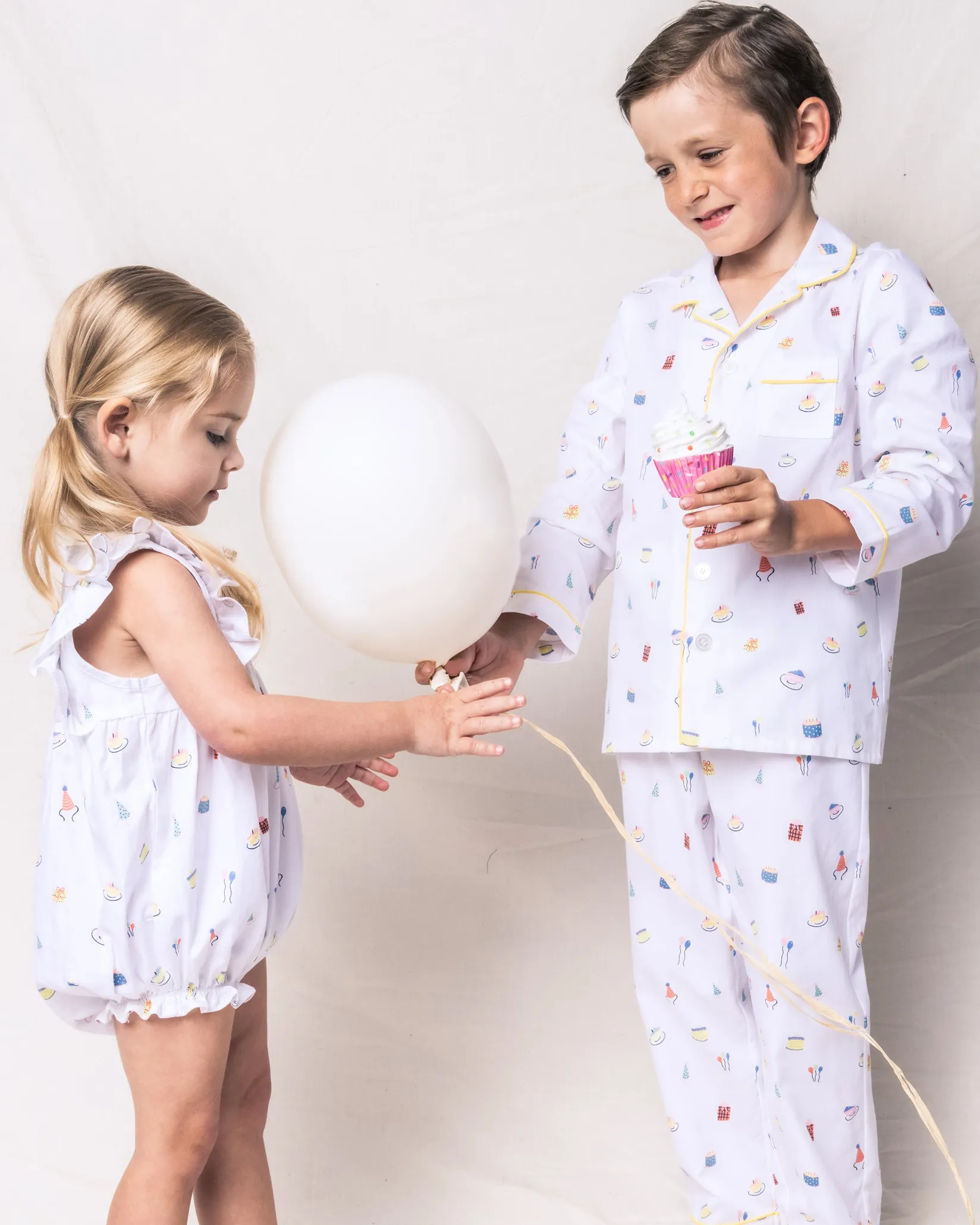 Kids Petite Plume Kid's Twill Pajama Set in Birthday Wishes