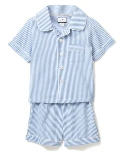 Kids Petite Plume Kid's Twill Pajama Short Set in