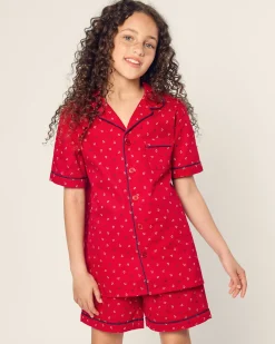 Kids Petite Plume Kid's Twill Short Set in Anchors Away