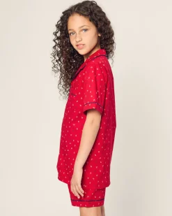 Kids Petite Plume Kid's Twill Short Set in Anchors Away