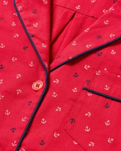 Kids Petite Plume Kid's Twill Short Set in Anchors Away
