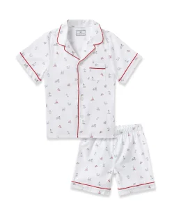 Kids Petite Plume Kid's Twill Short Set in Anchors Away