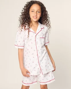 Kids Petite Plume Kid's Twill Short Set in Anchors Away