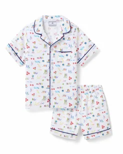 Kids Petite Plume Kid's Twill Short Set in Literary Lessons